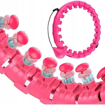 Masážní přístroj HULA HOOP S VÝSTUPKY Masážní Přístroj Regulovatelné hubnutí 50-132 cm RŮŽOVÉ