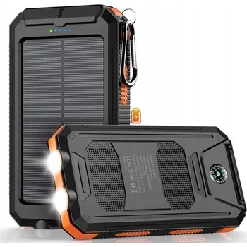 Powerbanka Solární powerbanka 26800mAh s LED svítilnou a kompasem pro outdoorové aktivity
