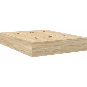 Postel Rám postele s úložným prostorem Dub Sonoma 140 x 190 cm