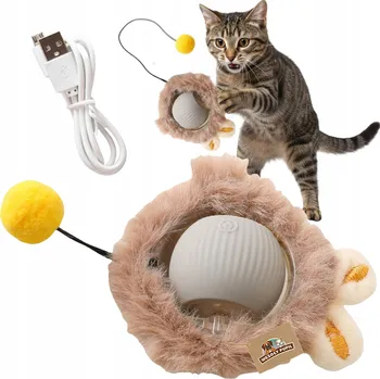 Hračka pro psa INTERAKTIVNÍ MÍČEK pro kočky psy HRAČKA USB vibrace LED elektrický