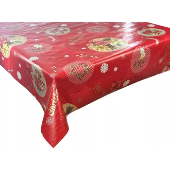ubrus Voskované ubrus na míru Vánoce svátky červený 300x140 cm