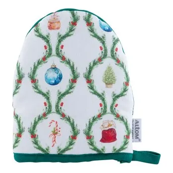 ŚWIĄTECZNA GIRLANDA CHWYTAK KUCHENNY 13X16 CM 100% BAWEŁNA