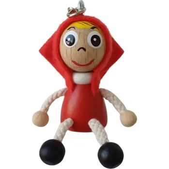 ČERVENÁ KARKULKA – ručně malovaná dřevěná klíčenka