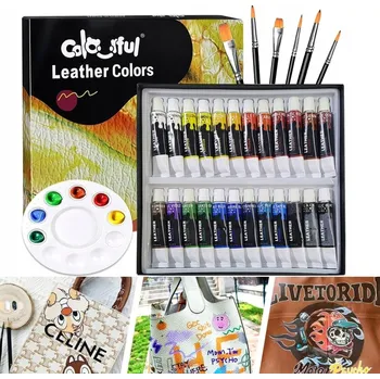 Speciální výtvarná barva Barvy na textil Sada 24 netoxických barev na oblečení pro děti