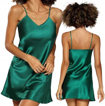 Dámská noční košile DKaren Noční Karen Košile saténově zeleň XL