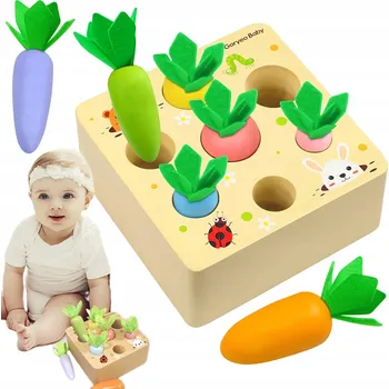 Dřevěná hračka MONTESSORI Dřevěné hračky TŘÍDIČ TVARŮ pro děti - Rozvoj motoriky