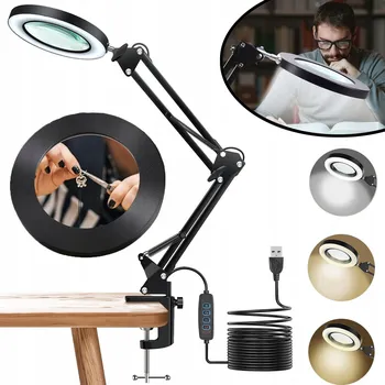 Lupa Lupa Izoxis s LED lampou, kosmetická lupa, lampička - sklo zvětšuje 3x