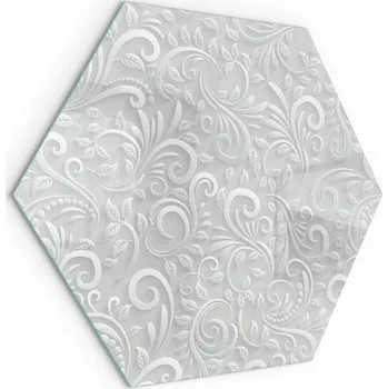 Krbová kamna Ochranné sklo před krbová kamna – Elegantní rostlinný motiv, výška 40 cm