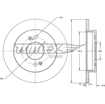 Brzdový kotouč Brzdový kotouč TOMEX Brakes TX 73-37