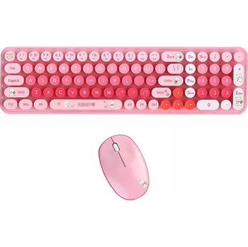 Sada klávesnice a myši Mofii růžová