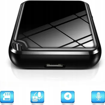 IP kamera DYKTAFON PROFESJONALNY 16GB MP3 AUTOMATICKÉ NAHRÁVÁNÍ DOSAH 10M ČERNÝ