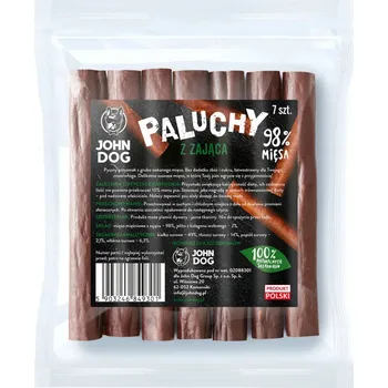 Pamlsek pro psa JOHN DOG TYČINKY Z KRÁLÍKA 7ks 98 % MASA, PAMLSEK