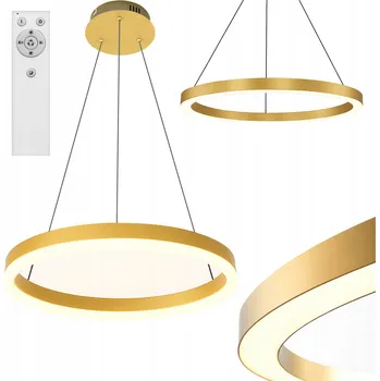 LED závěsné svítidlo lustr RING 40cm 22W 3CCT 3000-6500K zlaté XUDO dálkový ovladač