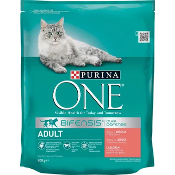 Krmivo pro kočku Suché krmivo pro kočky s lososem a pšenicí PURINA ONE Adult 800g