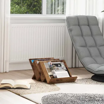 Příborník do zásuvky vidaXL Regál na časopisy s policí Staré dřevo 53 x 40 x 28.5 cm