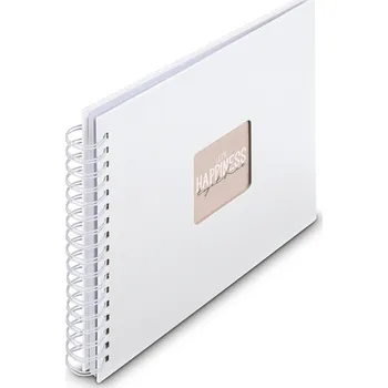 Fotoalbum Hama album klasické spirálové FINE ART 28x24 cm, 50 stran, bílá, bílé listy