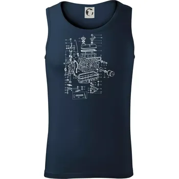 Motor škoda 105-136 - Tílko pánské Core - L ( Námořní modrá (velmi tmavá - téměř černá) )