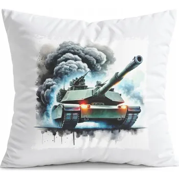 Polštář POLŠTÁŘ BÍLÝ DÁREK - TANK ARMÁDA
