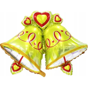 Balónek Fóliový balónek ZLATÉ ZVONKY, Vánoce, Štědrý den