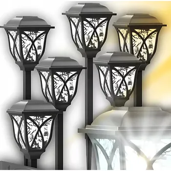 Venkovní osvětlení SOLÁRNÍ ZAHRADNÍ LAMPA LED SLOUPEK SOLÁRNÍ SVĚTLA DO ZAHRADY ZAPICHOVACÍ 6 KUSŮ
