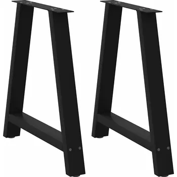 Stolová podnož NOHY KE KONFERENČNÍMU STOLKU 2 KS ČERNÉ 70X(72-73)CM OCEL