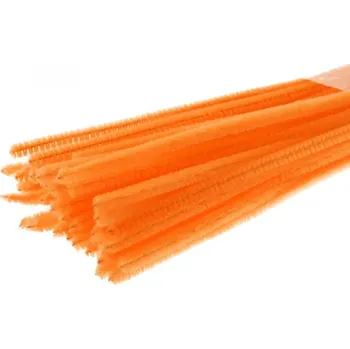 Hobby drát Chlupaté drátky oranžové, 6mm/30cm,40ks