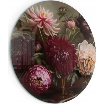 Krbová kamna Skleněná Deska Tvrzená Pod Kamna Krb Květinová kytice v detailu