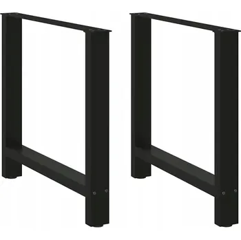 NOHY KE KONFERENČNÍMU STOLKU ČERNÉ 2 KS 70X(72-73)CM OCEL