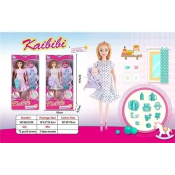 Panenka PANENKA v těhotenství - Hračka, roztomilá PANENKA pro holčičky, klasické panenky