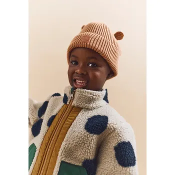 Čepice Dětská bavlněná čepice Liewood Gina Beanie LW20105.9BYA oranžová 32X, vel. 9-12 měsíců