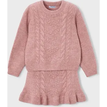 Dívčí mikina Dětská souprava Mayoral 4934.6H.Mini.9BYA růžová 30X, vel. 110