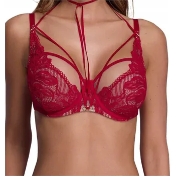 Podprsenka AVA Měkká krajková podprsenka Infinity 2178 červená plus size 95G