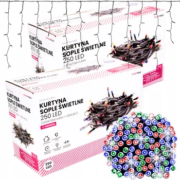 Venkovní osvětlení Světelný závěs Okej Lux rampouchy 301 – 500 světel