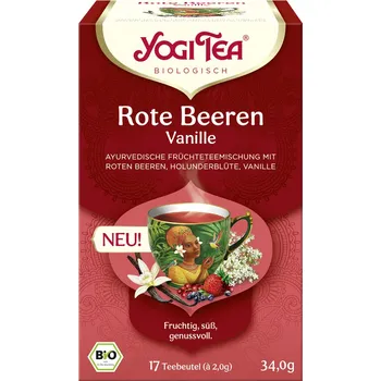 Čaj Yogi Tea Červené bobule vanilka 17x 2 g bio BIO VEGAN Množství: 1 ks