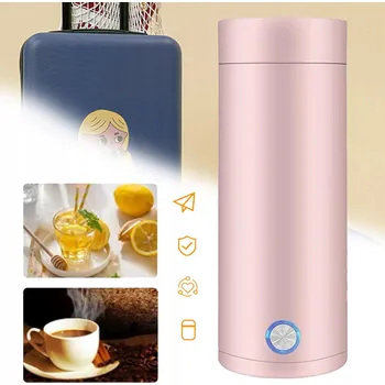 Termoska PŘENOSNÝ MINI HRNEK OHŘÍVAČ, ELEKTRICKÁ TERMOSKA, 3V1, RYCHLÉ VAŘENÍ