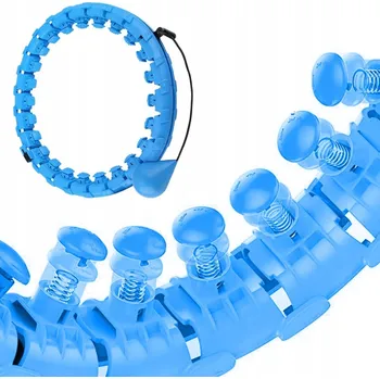 HULA HOOP S VÝSTUPKY MASÁŽNÍ Modré Nastavitelné ZEŠTÍHLUJÍCÍ 50-132cm