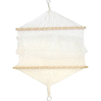 Houpací síť ACRA Houpací síť závěsná 245cm s rozpěrným prkénkem Bílá J02/1 | 224228