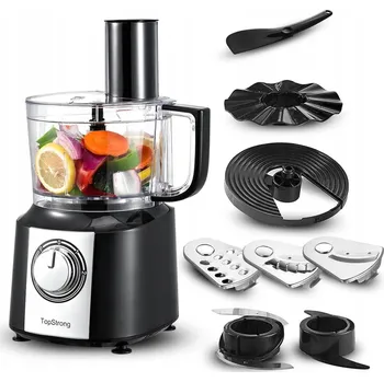Kuchyňský robot TOPSTRONG Kuchyňský robot 800W 2L Kuchyňský Robot se třemi disky na krájení