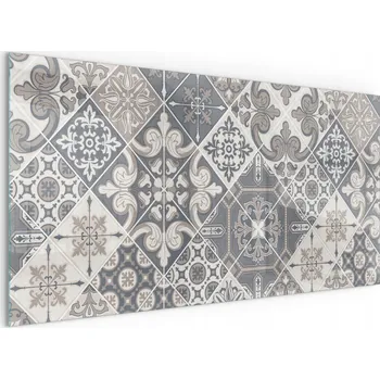 Krbová kamna Skleněná krytka na sklo pod krb Kamna Dekorativní mozaikový vzor