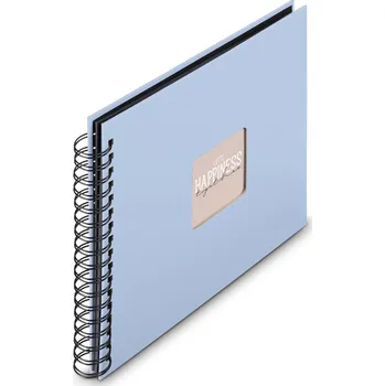 Fotoalbum Hama album klasické spirálové FINE ART 28x24 cm, 50 stran, lagoon, černé listy