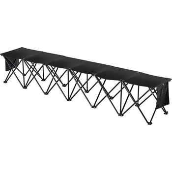 Zahradní lavice Lavička bez opěradla, kovová, 241 x 45 cm