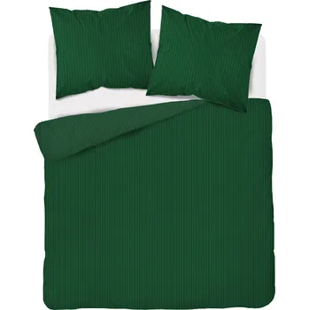 Povlečení Sada povlečení DAMAŠEK pruhy 220x200 zelená PURE