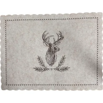 prostírání Prostírání na stůl 30x45 cm plstěné Jelen béžové