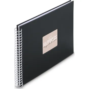 Fotoalbum Hama album klasické spirálové FINE ART 36x32 cm, 50 stran, nová černá, bílé listy