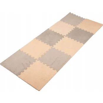 Rohožka Plyšová podlahová rohož 30×30 cm – béžovo-šedá, sada 10 ks