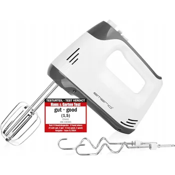 RUČNÍ MIXÉR EMERIO HM-130365, 400W BÍLÝ, 2X HÁK NA TĚSTO, 2X ŠLEHACÍ METLA