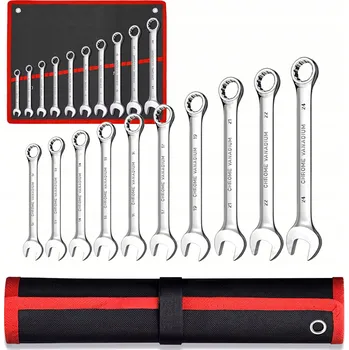 Klíč SADA OČKO-PLOCHÝCH KLÍČŮ 10 KS. KLÍČE OČKOPLOCHÉ POUZDRO 8-24 MM