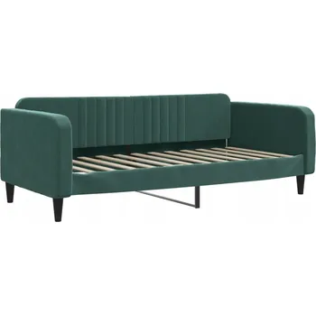 Postel Čalouněná jednolůžková postel VidaXL 90x200 cm, odstíny zelené