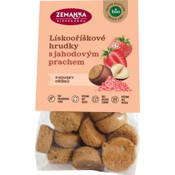 Zemanka Hrudky lískooříškové s jahodovým prachem 100 g BIO