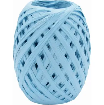 Stuha Papírová rafie 5/30 mm x 50 m světle modrá